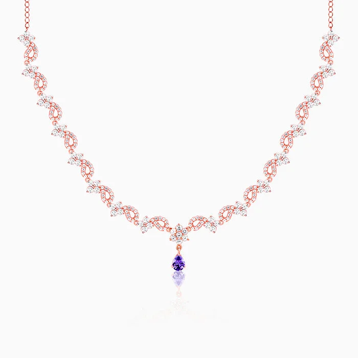 necklaces with pearl drop -Rose Gold Bridal Celebration Necklace