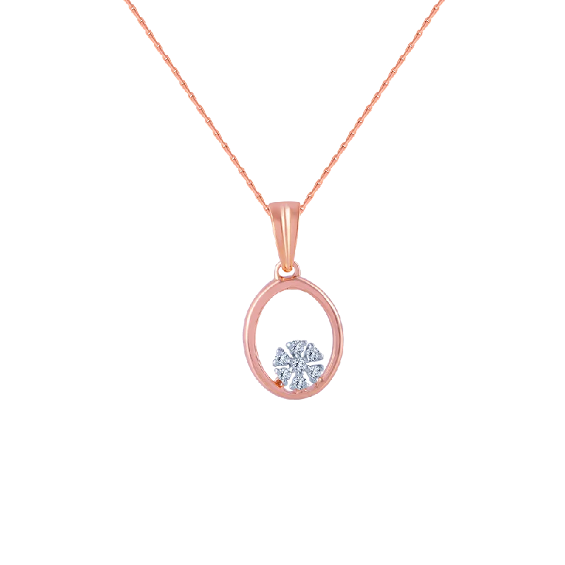 necklaces affordable luxury -14k (585) Rose Gold And Diamond Pendant For Women