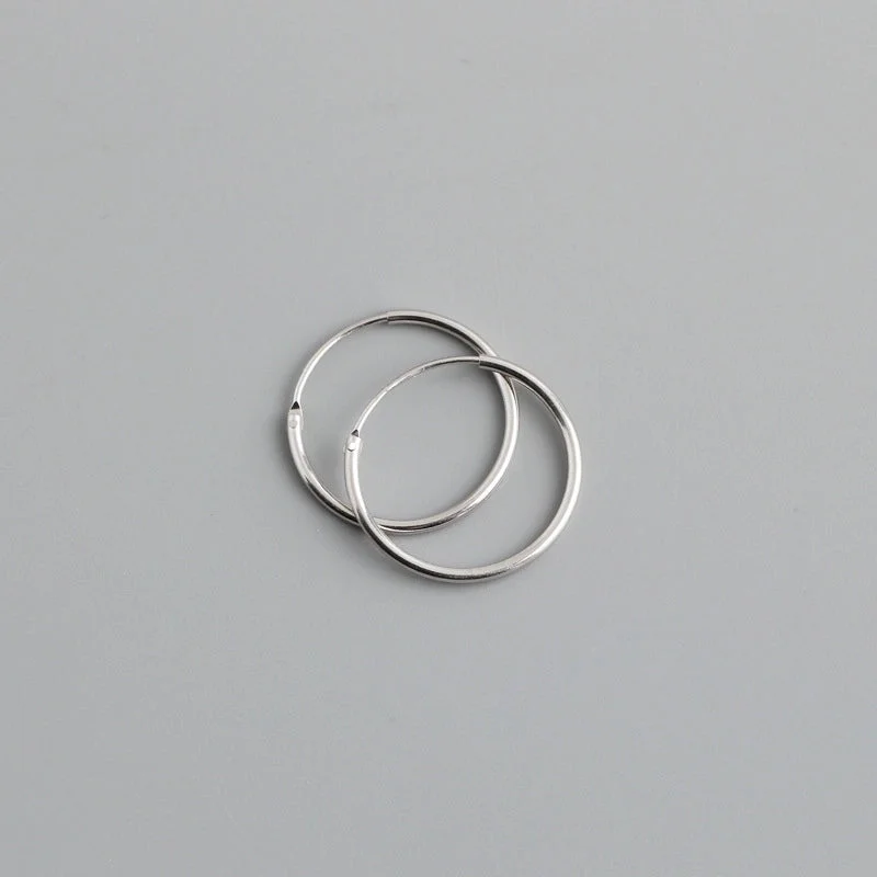 16mm (White Gold Color)|925 Silver