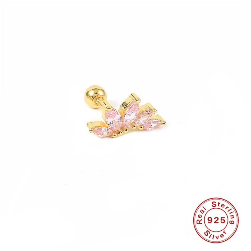 Gold-Single-Pink diamond