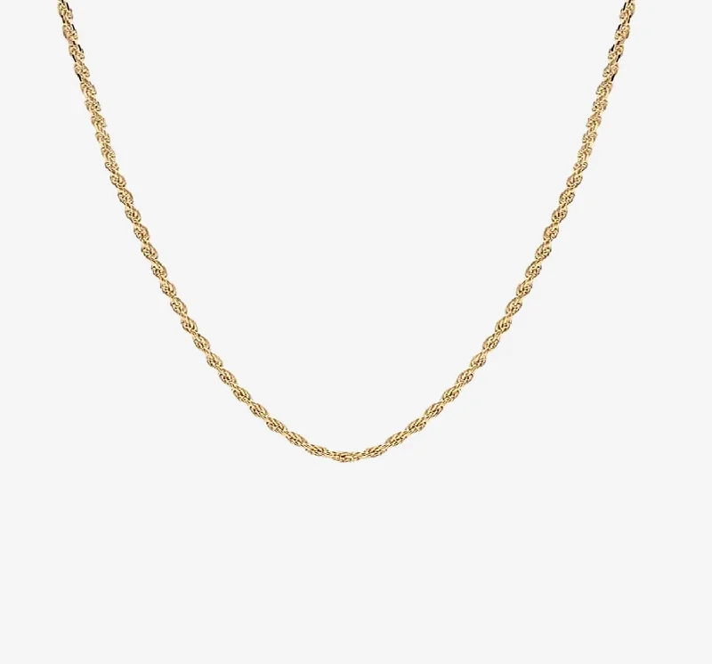 necklaces minimalist chic style -4mm Rope Chain | Gold