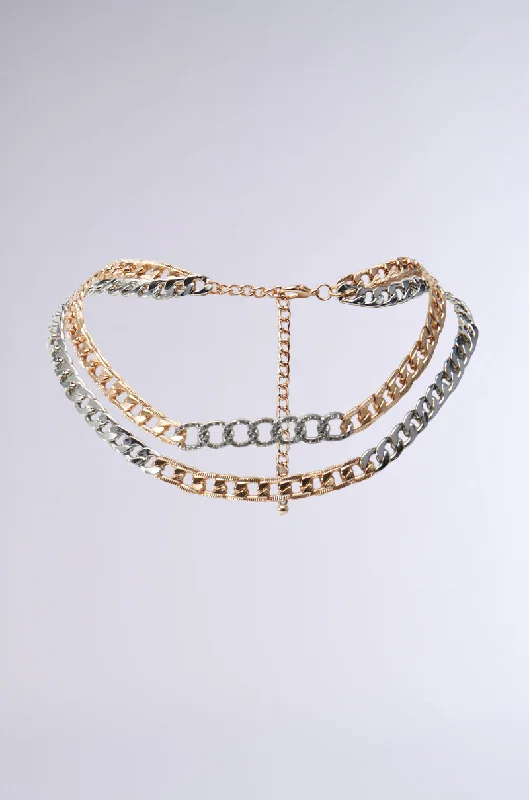 necklaces elegant gold tone -LAYERED UP NECKLACE