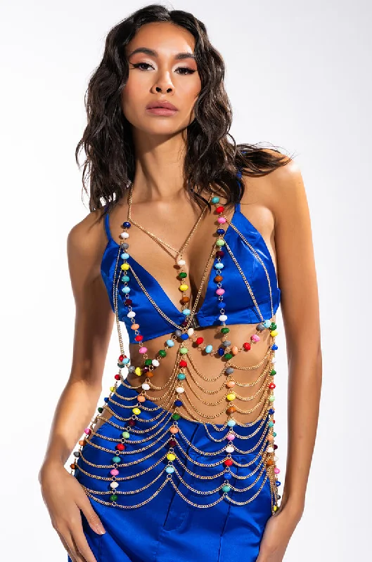 necklaces for daily elegance -TROPICAL FANTASY BODY CHAIN BRA