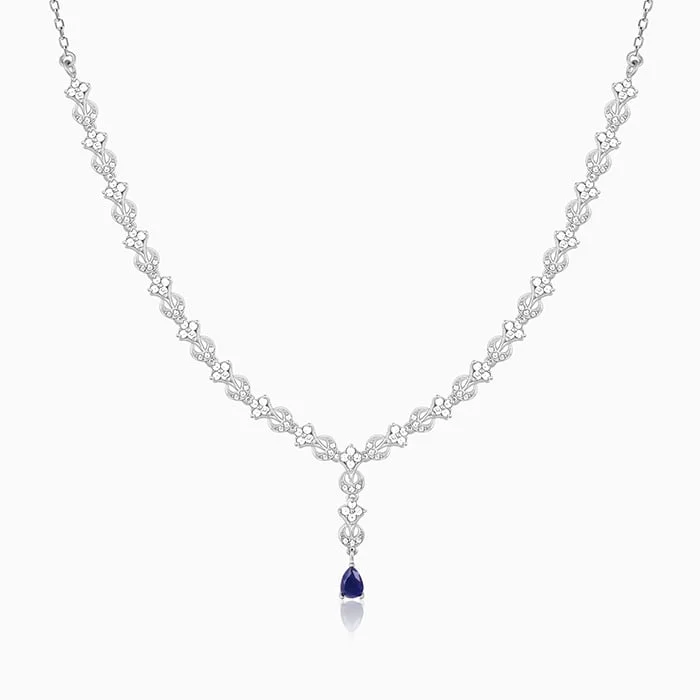 necklaces with lock charm -Silver Square Opulence Necklace