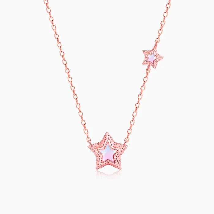 necklaces with citrine yellow -Rose Gold Shooting Star Necklace