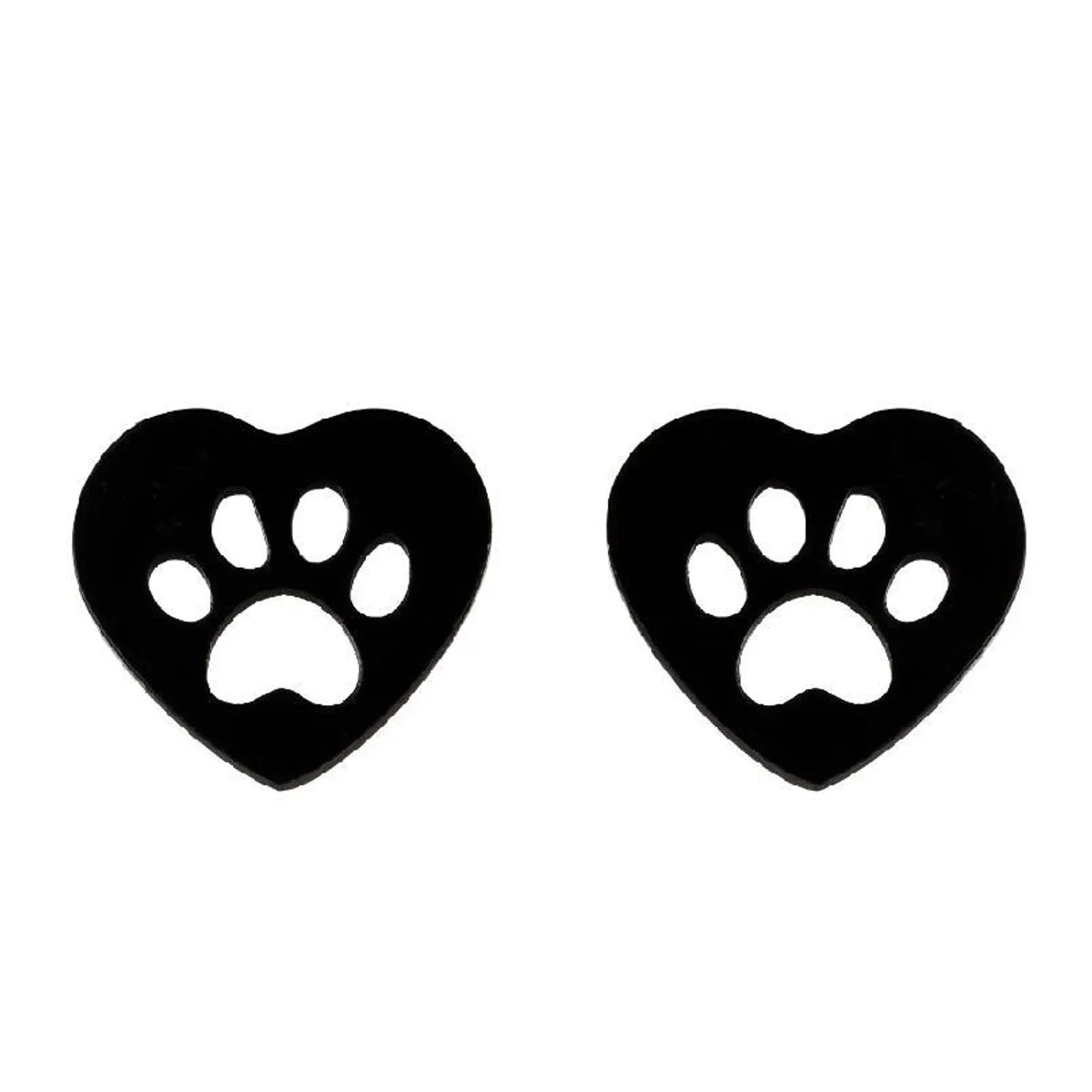 Heart Dog's Paw Black