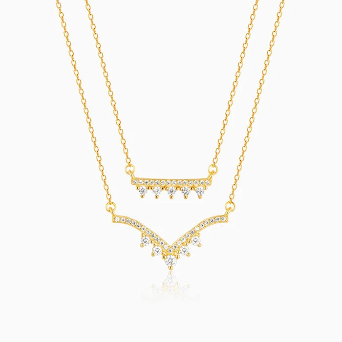 necklaces with star pendant -Golden Glow Layered Necklace