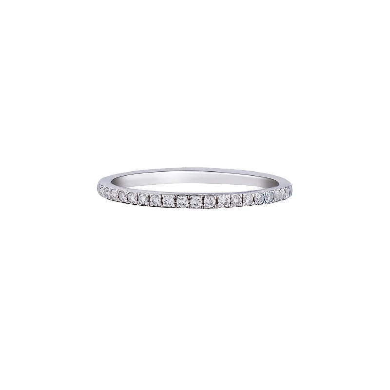 ladies engagement rings asscher cut style -MICRO DIAMOND ETERNITY BAND