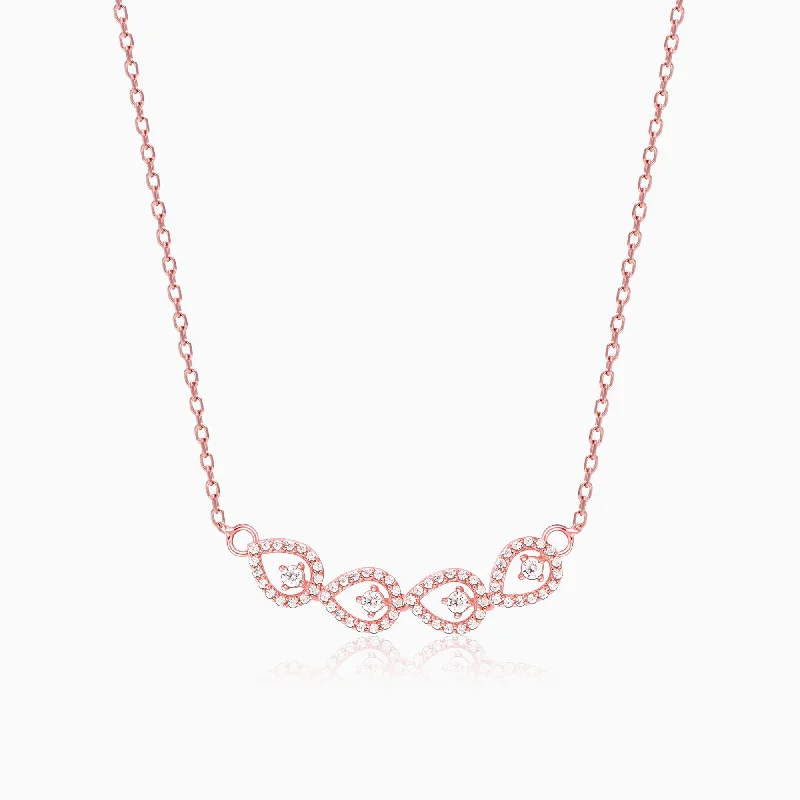 necklaces hypoallergenic metal -Rose Gold Peary Love Necklace