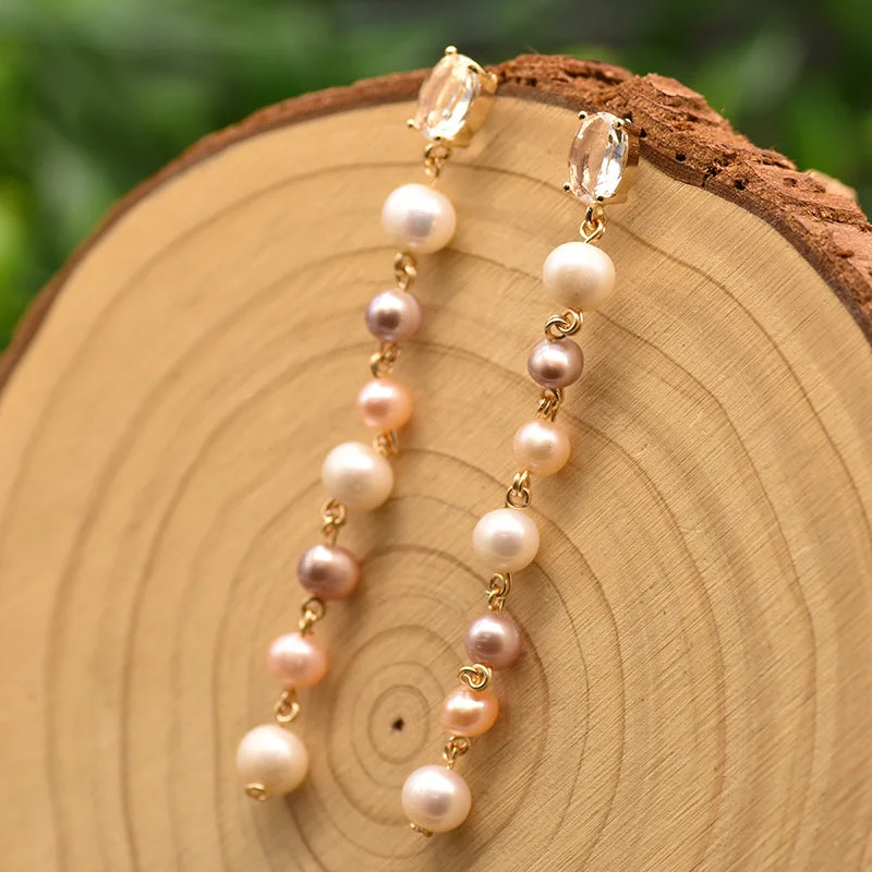 Long Pearl Eardrop Pendant