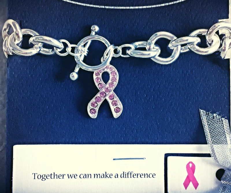 bracelets for couples matching -Breast Cancer Awareness Bracelet