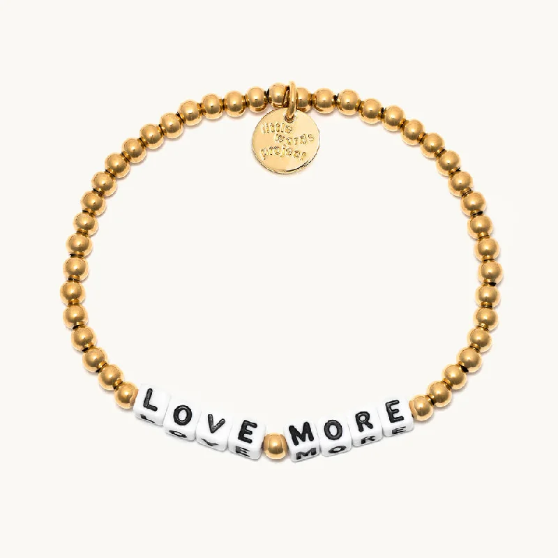 bracelets for office wear -LOVE MORE GOLD BRACELET