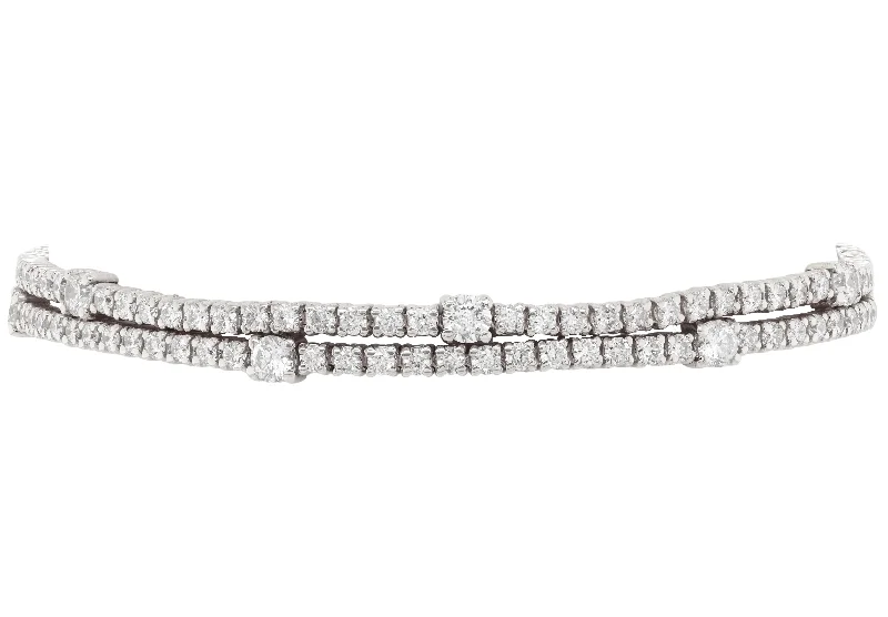 bracelets with geometric shape -Diana M. 4.50 Carat Diamond Tennis Bracelet