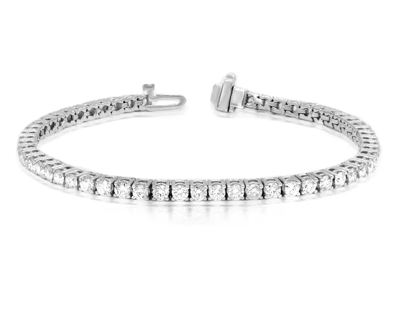 bracelets with heart pendant -Diana M. 7.00 Carat Diamond Tennis Bracelet