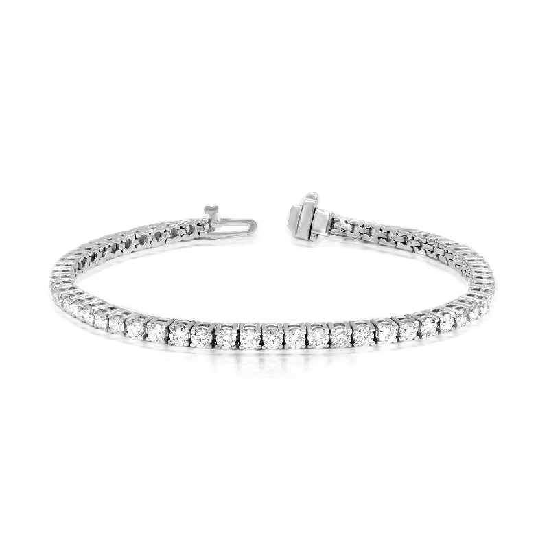 bracelets with zircon sparkle -Diana M. 4.59 Carat Diamond Tennis Bracelet