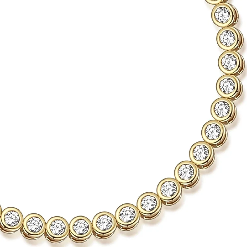 bracelets for casual chic -18K Gold Radiant-cut Eternity Tennis Bracelet