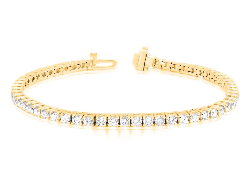 bracelets with engraved name -Diana M. 4.00 Carat Diamond Tennis Bracelet