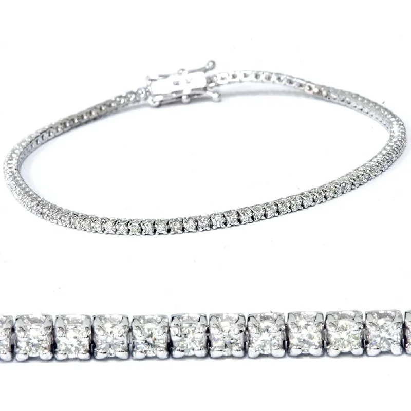 bracelets for young women -2ct Diamond Tennis Bracelet 14K White Gold 7"