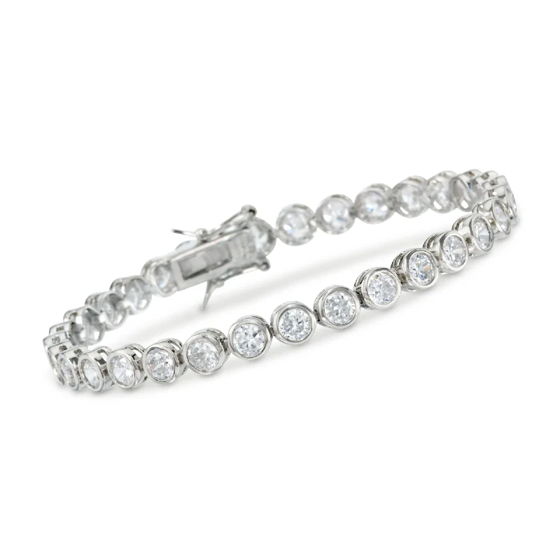 bracelets affordable luxury -Ross-Simons CZ Tennis Bracelet in Sterling Silver