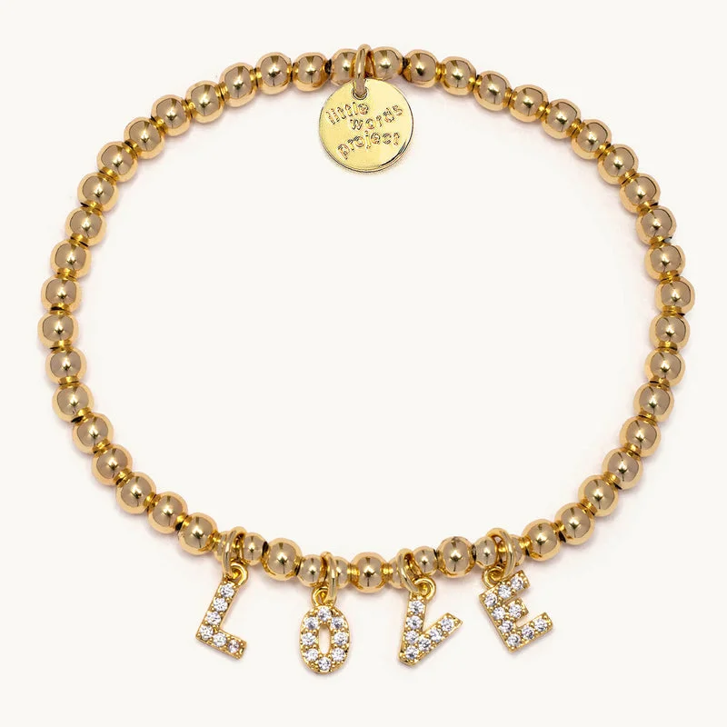 bracelets with lock charm -Love Gold Bracelet