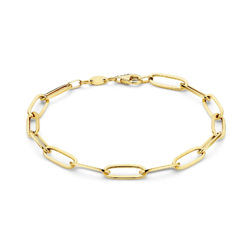 bracelets adjustable length fit -Aidee Odile 14 karat gold link bracelet