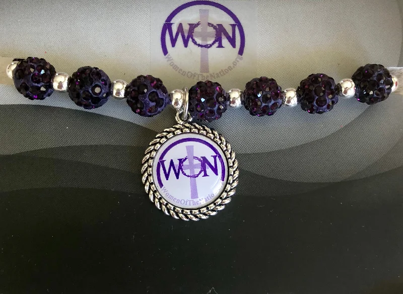 bracelets for bold fashion -WON Purple Stretch Bracelet