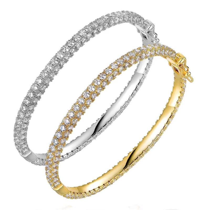 bracelets for mothers gift -18K Gold & Silver Embellished Bangle Set