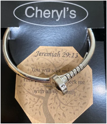 bracelets with opal gem -Jeremiah 29:13 Nail Bracelet