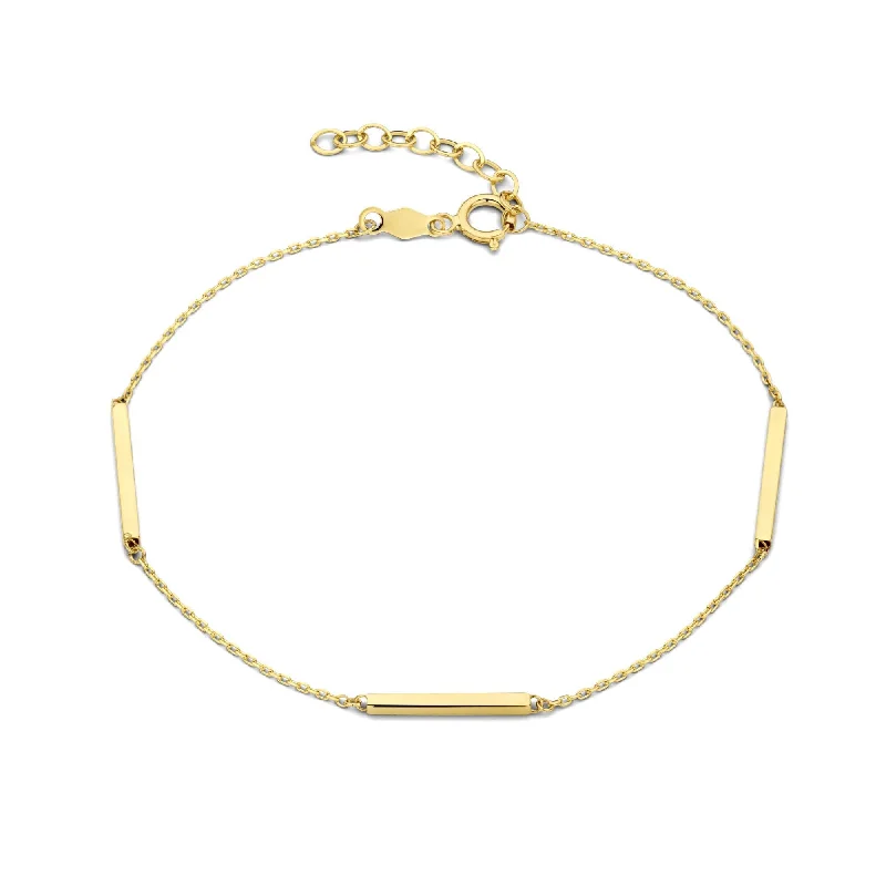 bracelets for vintage lovers -Le Marais Jolie 14 karat gold bracelet with 3 rods