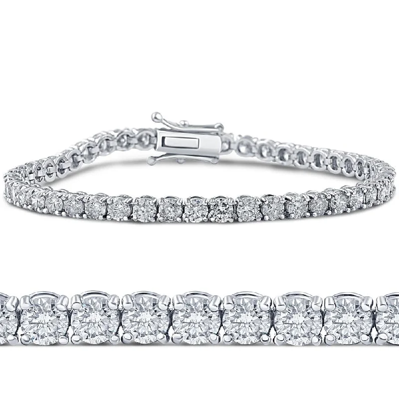 bracelets thin chain elegance -6 1/4ct Lab Grown Diamond Tennis Bracelet 14K White Gold