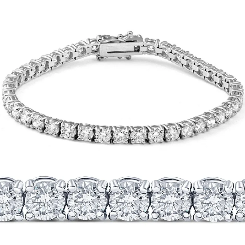 bracelets trendy 2025 style -11ct Lab-Created Diamond Tennis Bracelet 14K White Gold 7"