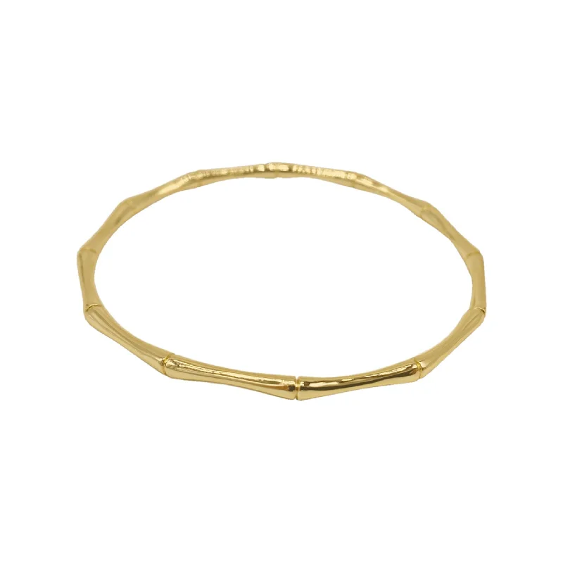 bracelets trendy 2025 style -Bamboo Bangle gold