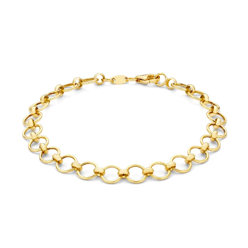 bracelets for couples love -Belleville Axelle 14 karat gold link bracelet