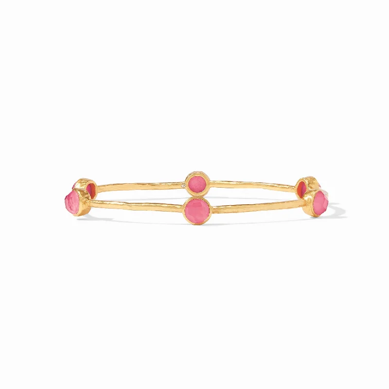 bracelets with gemstone beads -MILANO LUXE BANGLE- PEONY PINK- SMALL