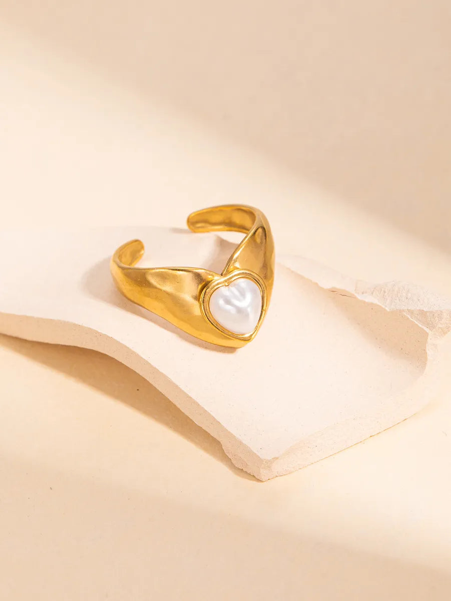 Gold Love Pearl Ring