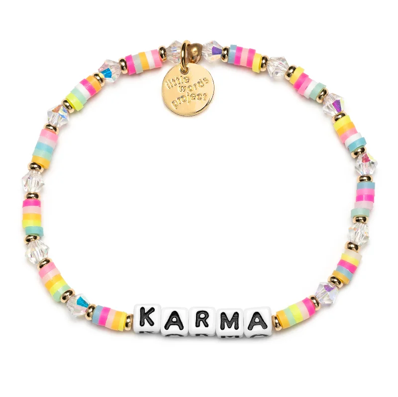 bracelets with silver charm -Karma Bracelet